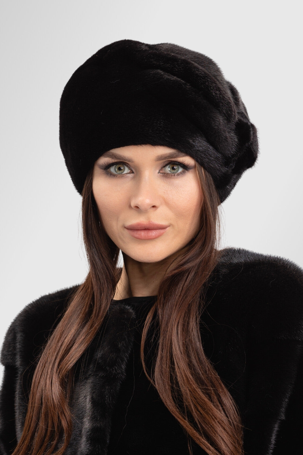 Beretă din Blană Naturală de Vizon, Femei, Diamond 5