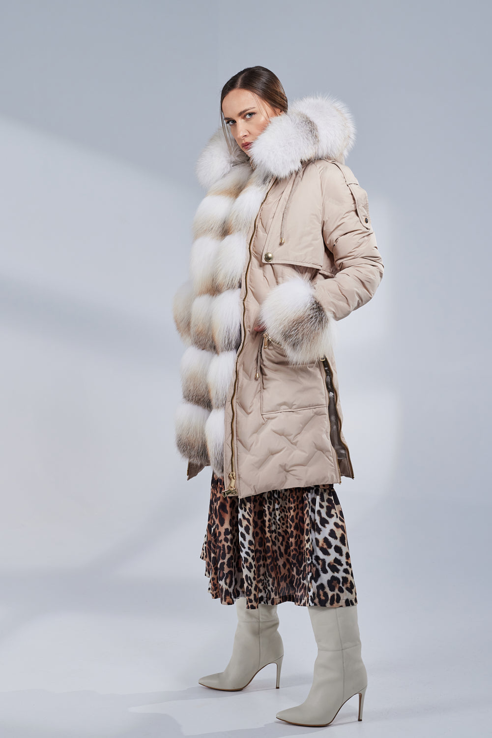 Waterproof hot sale fur coat