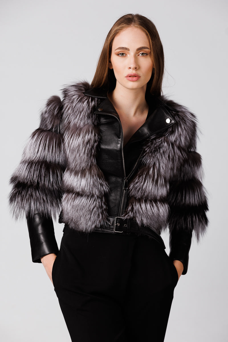 geaca piele si blana naturala Mareus Blanuri Naturale (249)