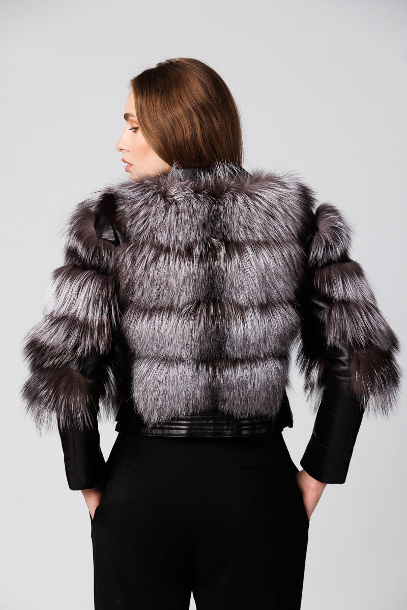 geaca piele si blana naturala Mareus Blanuri Naturale (249)