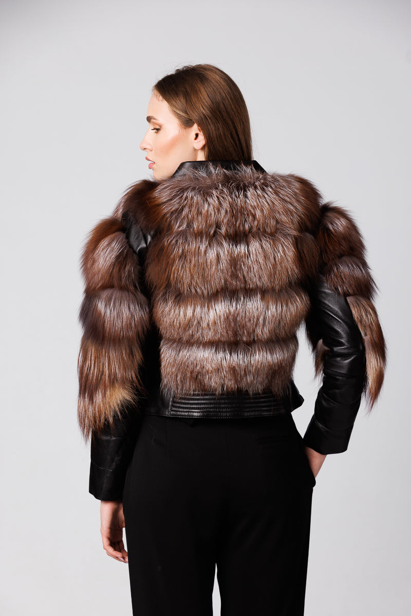 geaca piele si blana naturala Mareus Blanuri Naturale (249)