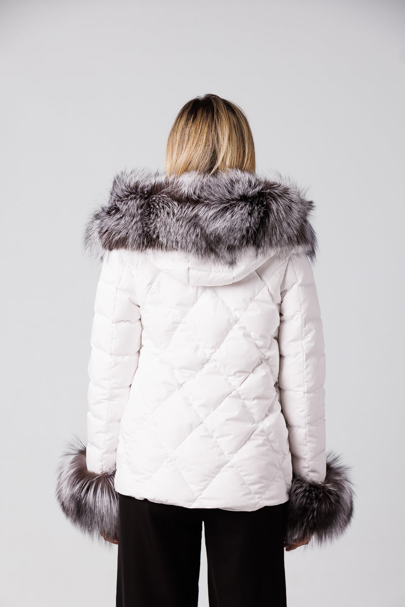 Geaca Parka blana naturala Mareus Blanuri Naturale (257)