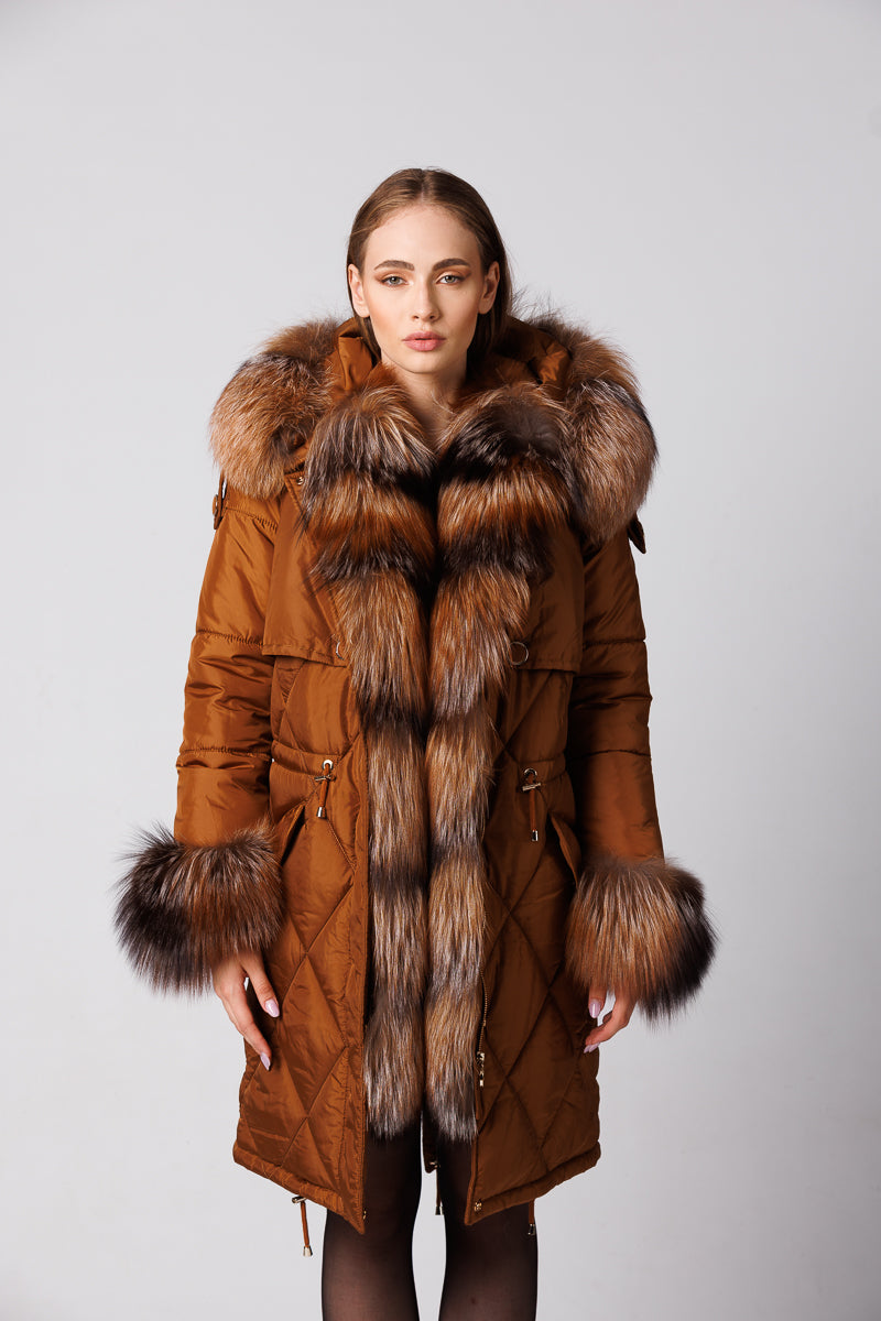 Geaca parka blana naturala Mareus Blanuri Naturale (78)