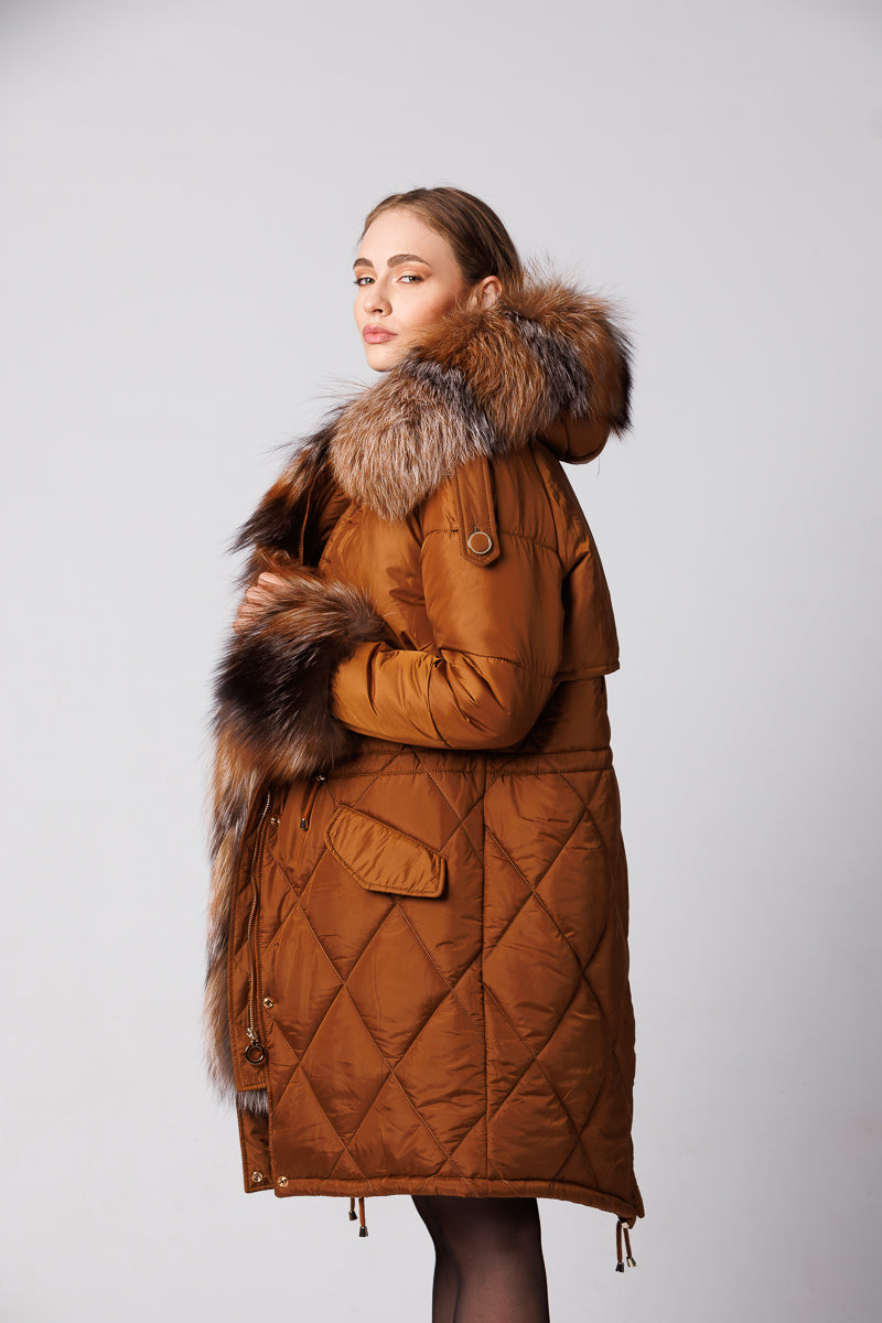 Geaca parka blana naturala Mareus Blanuri Naturale (78)