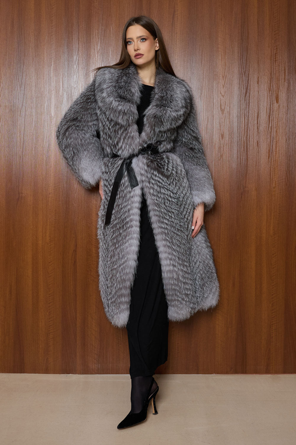 haina blana naturala vulpe lunga gri, Mareus