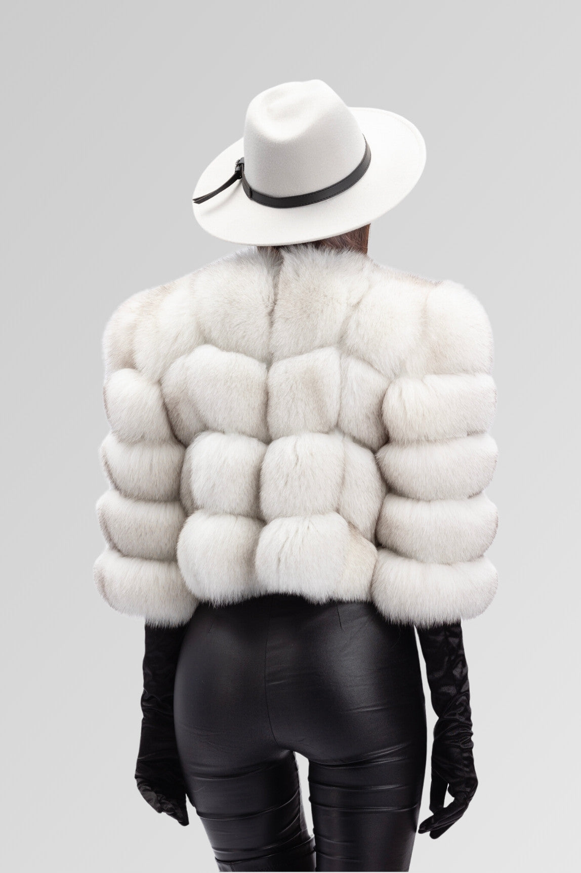Natural Polar Fox Fur Coat, Short, Women, Natural 247