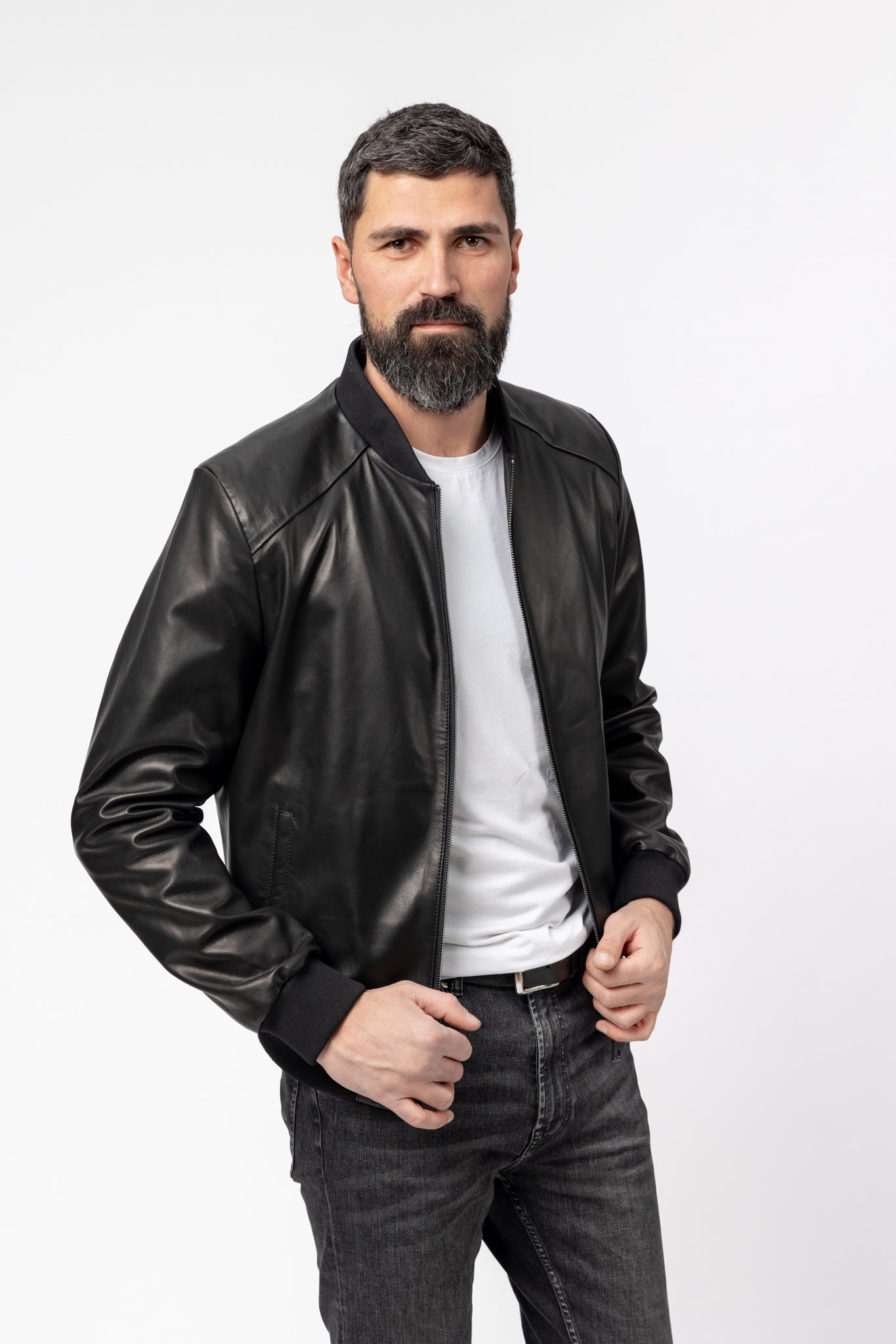 geaca din piele naturala pentru barbati Mareus