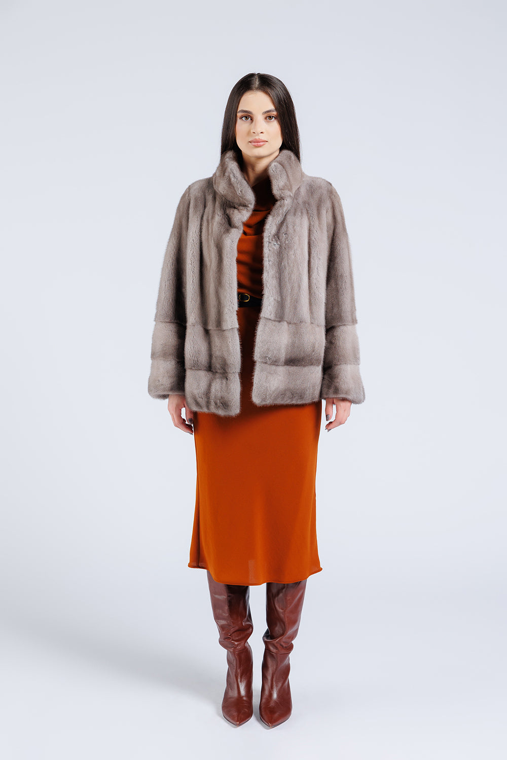 Natural Mink Fur Coat, Women, Diamond