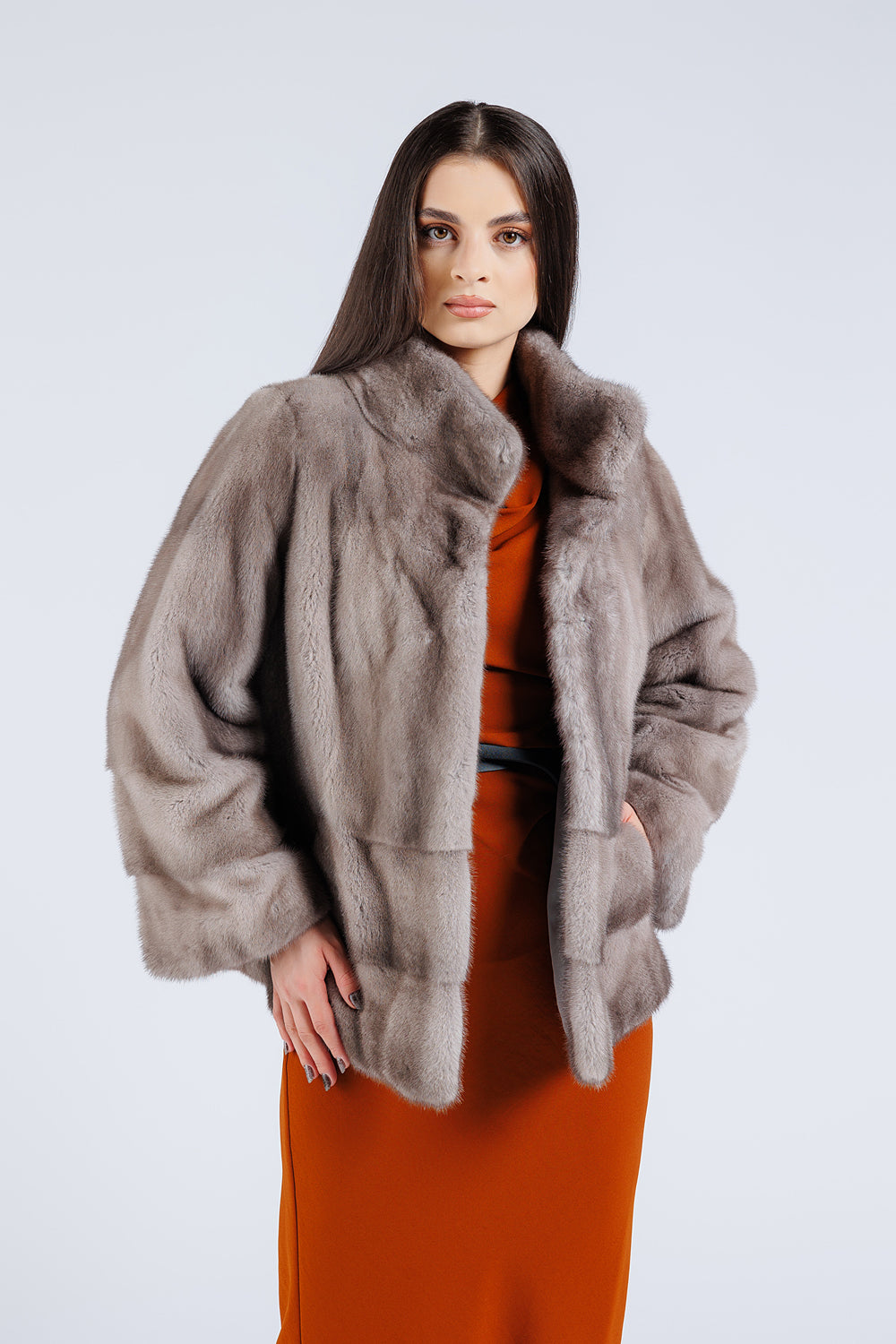 Natural Mink Fur Coat, Women, Diamond
