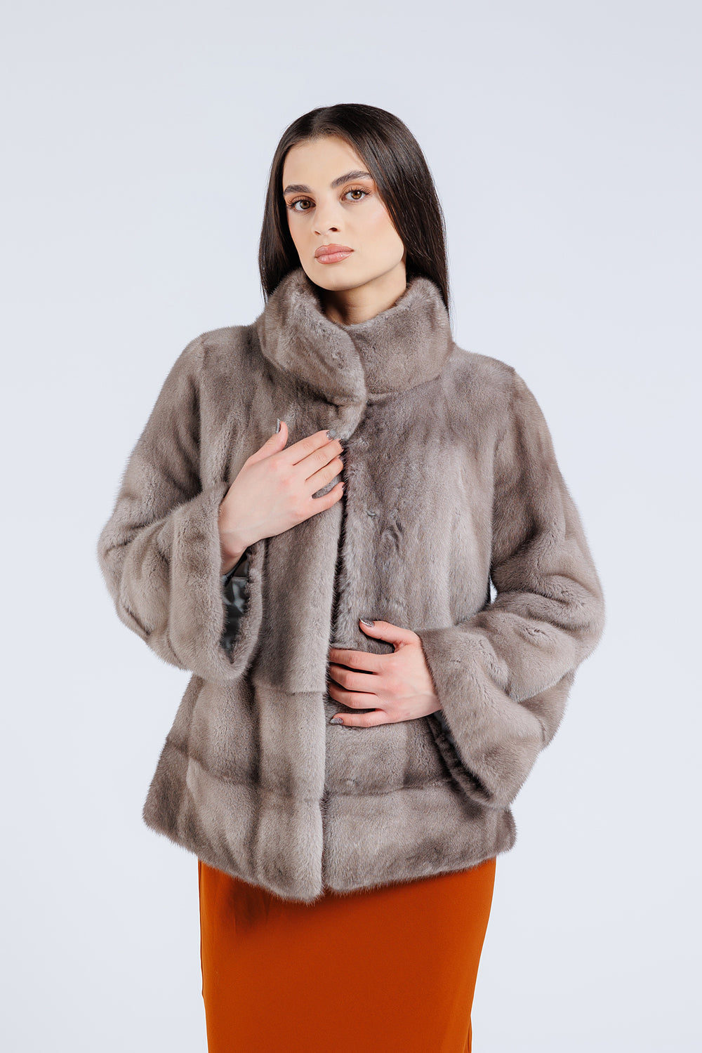 Natural Mink Fur Coat, Women, Diamond