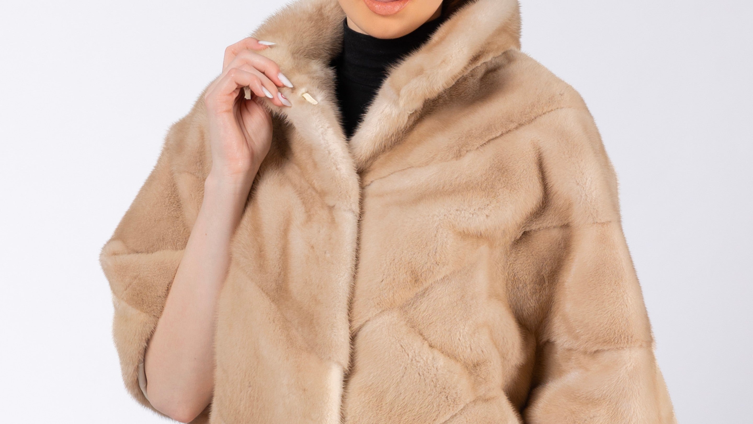 Beige mink outlet coat