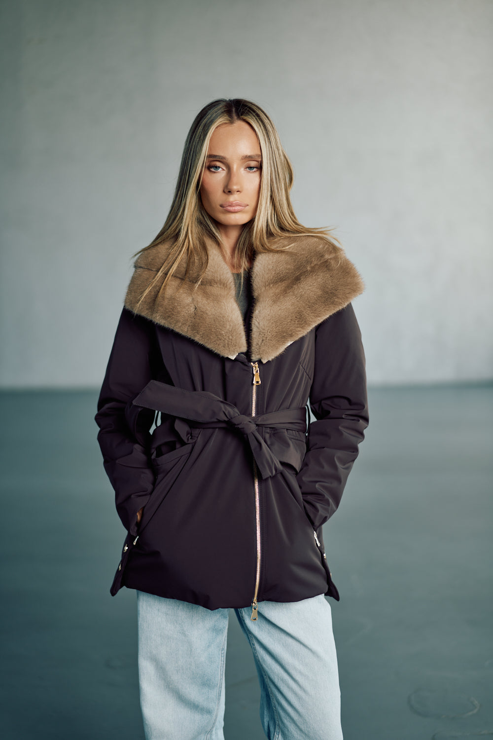 Geci Textile cu Blană Femei