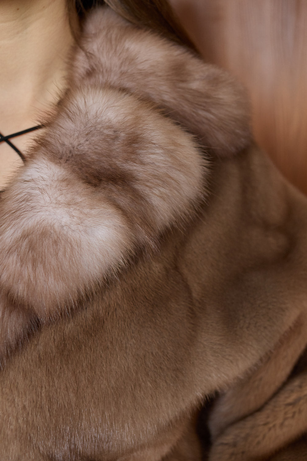 capa maro din blana naturala de vizon cu guler, Mareus