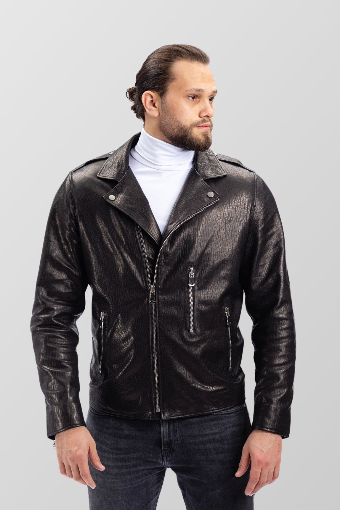 Genuine Leather Jacket, Men, DIamond