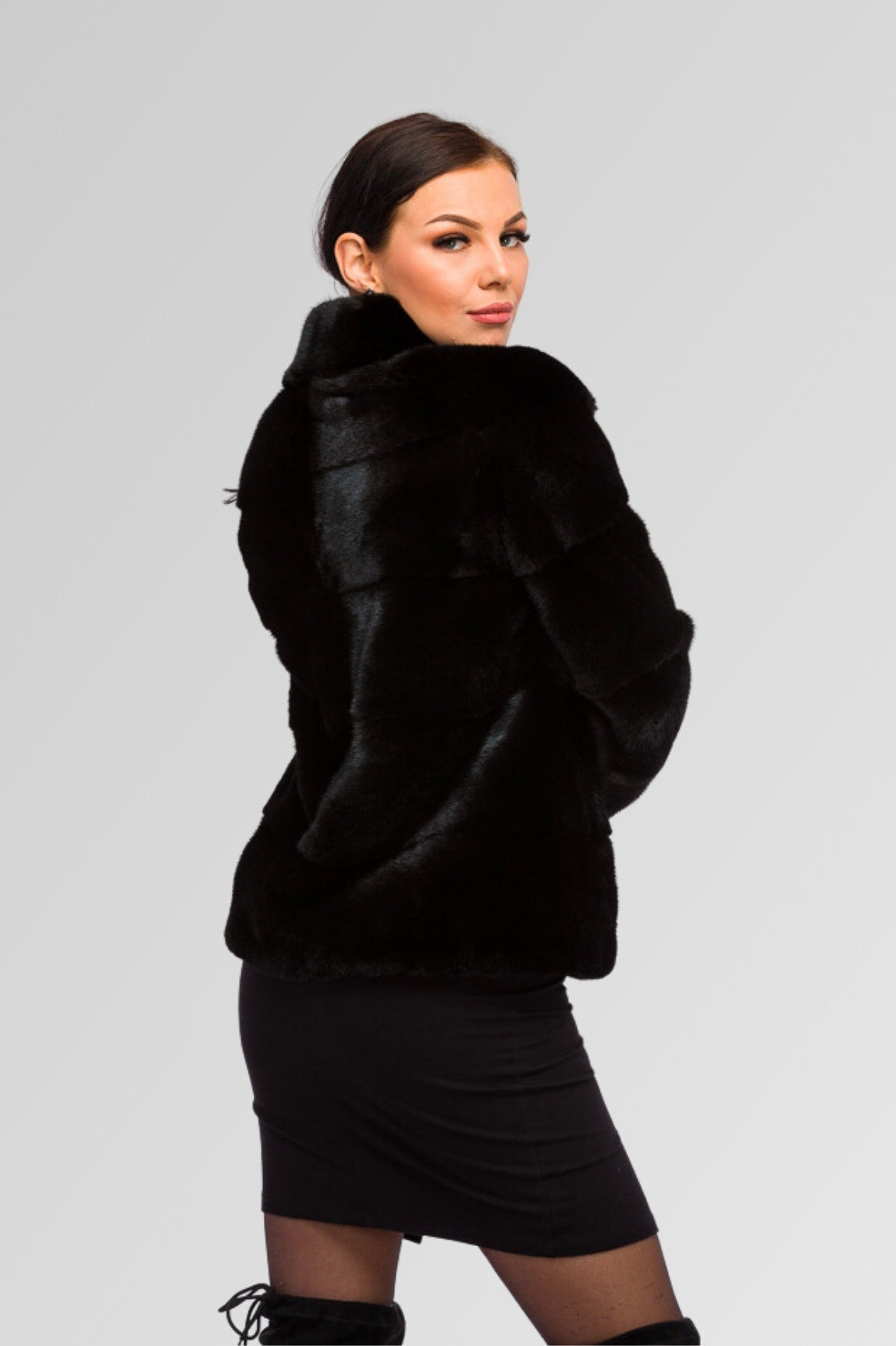 Natural Mink Fur Coat, Women, Diamond