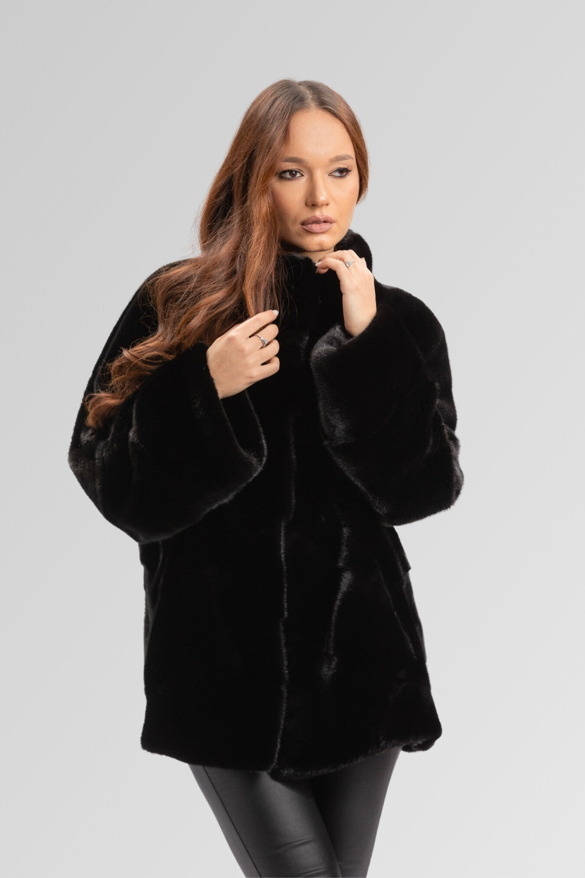 Natural Mink Fur Coat, Women, Blackglama