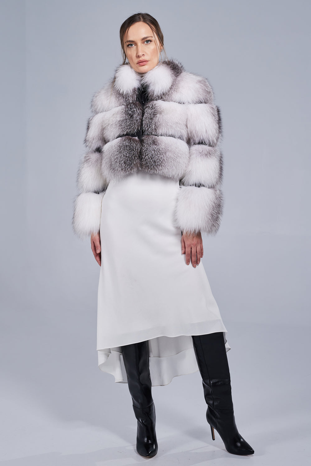 Fur Coat for women natural Arctic hotsell Fox grey