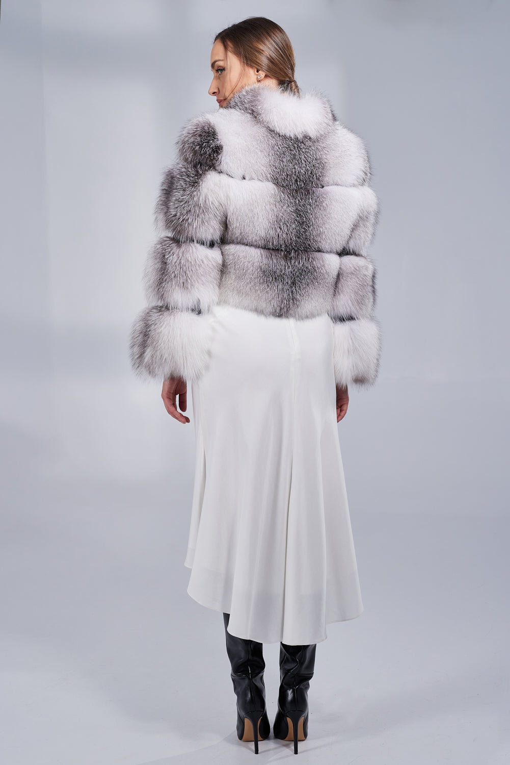 Natural Fox Fur Coat, Women, Arctic White