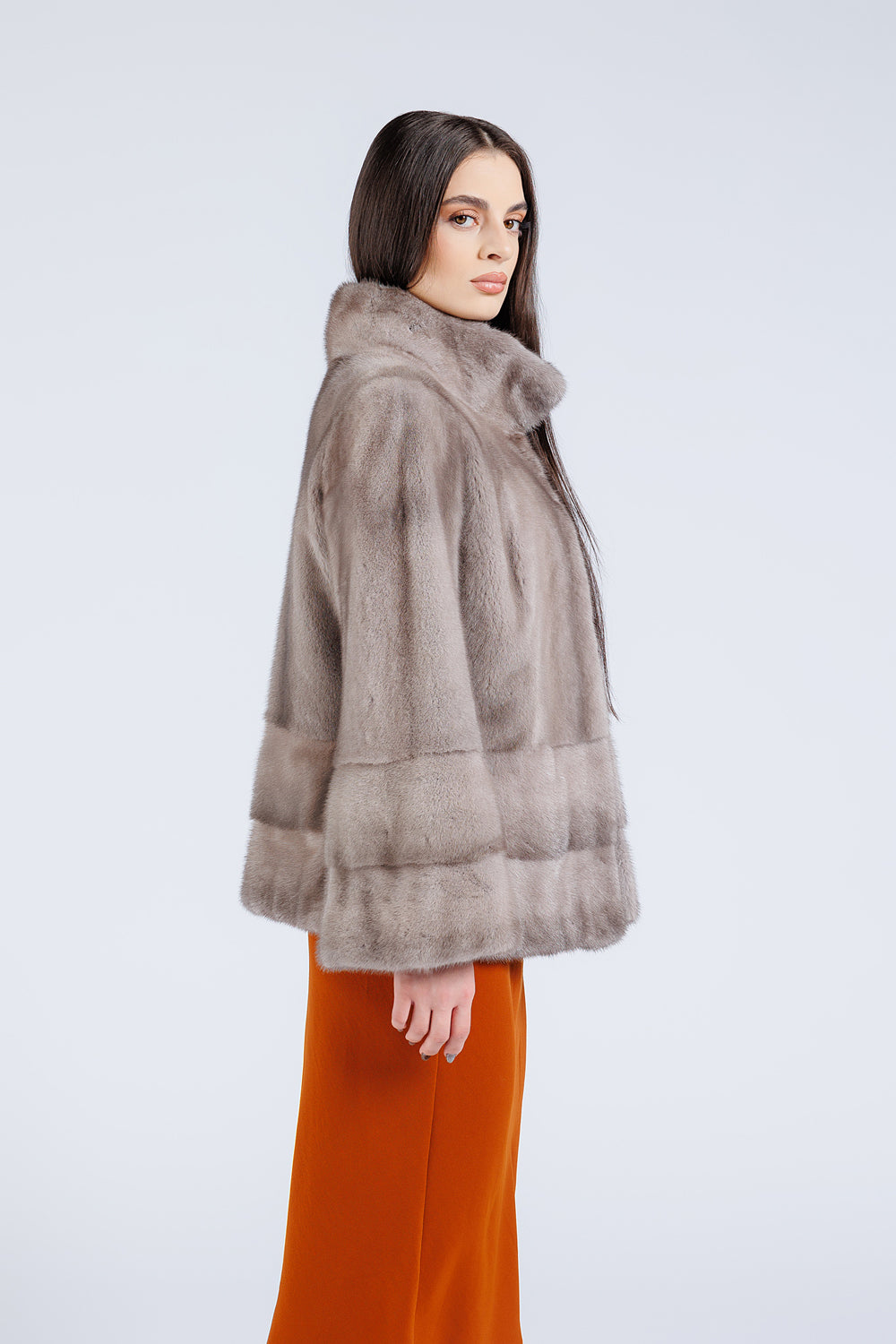 Natural Mink Fur Coat, Women, Diamond