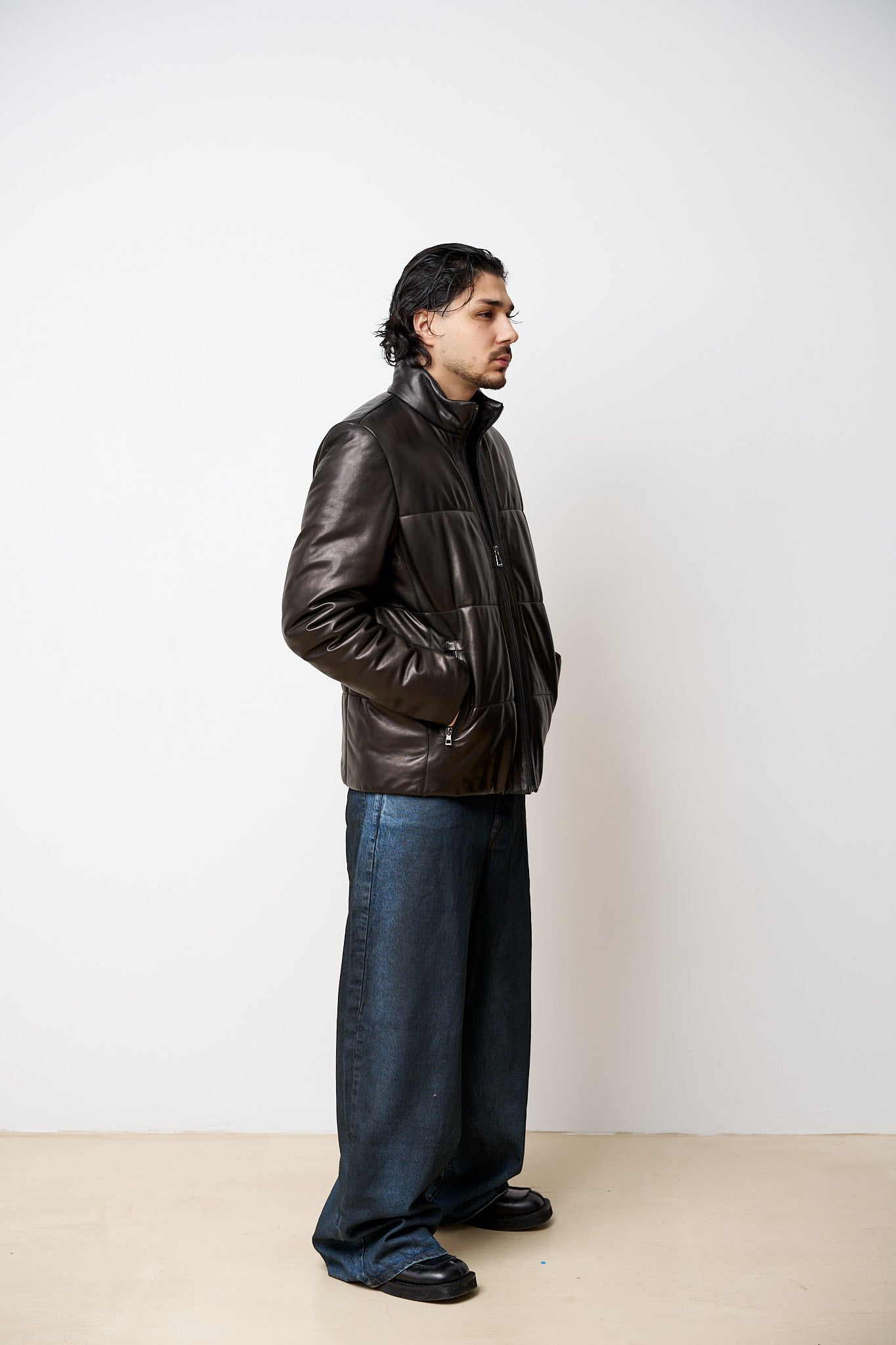 Geacă din Piele Naturală, Neagra, Mareus