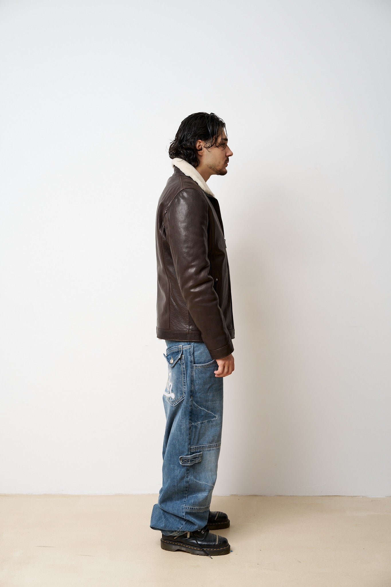 Geacă Din Piele Naturală Jumbo Îmblănită, Maro, Mareus